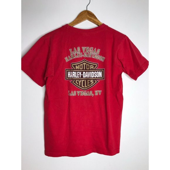 Harley Davidson Men's Small Red Rattle Snake Engine Graphic T-Shirt - Picture 5 of 5